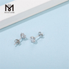 Messi Gems Simple Design Stud Earring 1carat Moissanite Diamond Jewelry