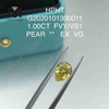 1ct FVY VS1 PEAR cut eco lab diamonds EX