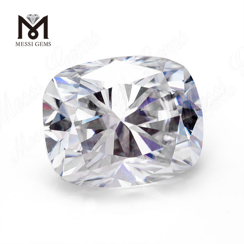 loose gemstones 8x10mm Cushion cut EF White Wuzhou Moissanite price per carat
