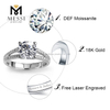 1.5ct moissanite diamond rings engagement wedding ring prongs setting in 14k 18k solid white gold