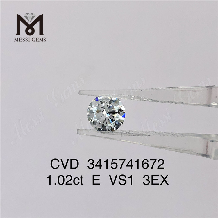 1.02ct VS 3EX lab diamond rd E colour man made diamond in stock