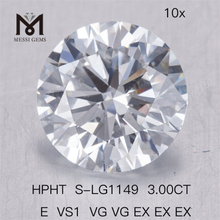 3CT HPHT E VS1 VG VG EX EX EX lab diamond 