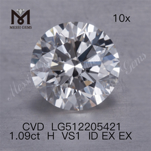 1.09ct H lab diamond vs loose cvd diamond factory price