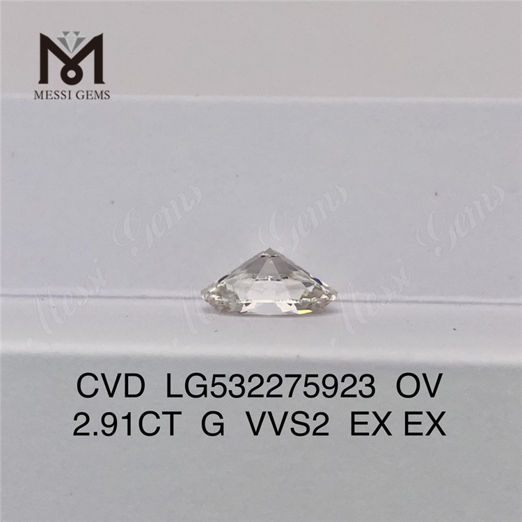 2.91ct G vvs ov lab diamond cvd lab grown diamond in stock