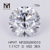 1.11CT D color VS2 clarity 3EX synthetic round brilliant cut lab grown loose diamonds