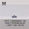 1.02CT HS FANCY INTENSE BLUE VS2 VG VG lab grown diamond HPHT LG563208447