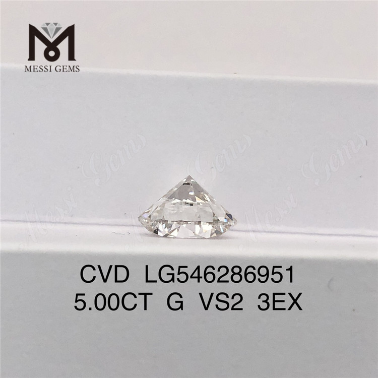 5ct G vs2 3EX lab grown 5 carat diamond certificate IGI factory price