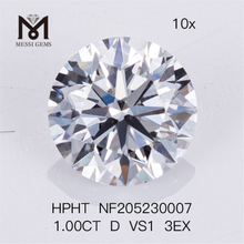 1ct D VS1 3EX Round Lab Grown Diamond HPHT