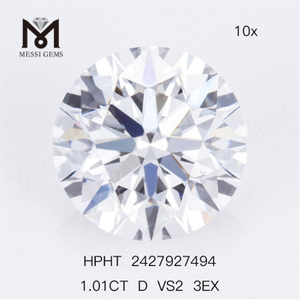 1.01CT D VS2 3EX Round Loose Lab Diamond HPHT