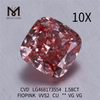 1.58CT FIOPINK VVS2 CU VG VG CVD lab grown diamond supplier LG468173554