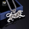 iced out moissanite chain DIY hip hop silver necklace leopard necklace