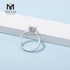 Wholesale Price Fashion Silver Jewelry 1ct Moissanite 925 Sterling Silver Ring 