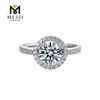 fashion Design gold plating 925 sterling silver ring moissanite diamond women ring