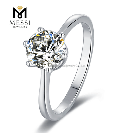 Wholesale Fashion Style Silver Ring Moissanite Stone Jewelry