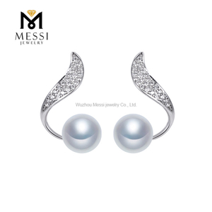 7-8mm akoya Elegant Bridal Jewelry Silver925 Pearl Earrings for Weddings