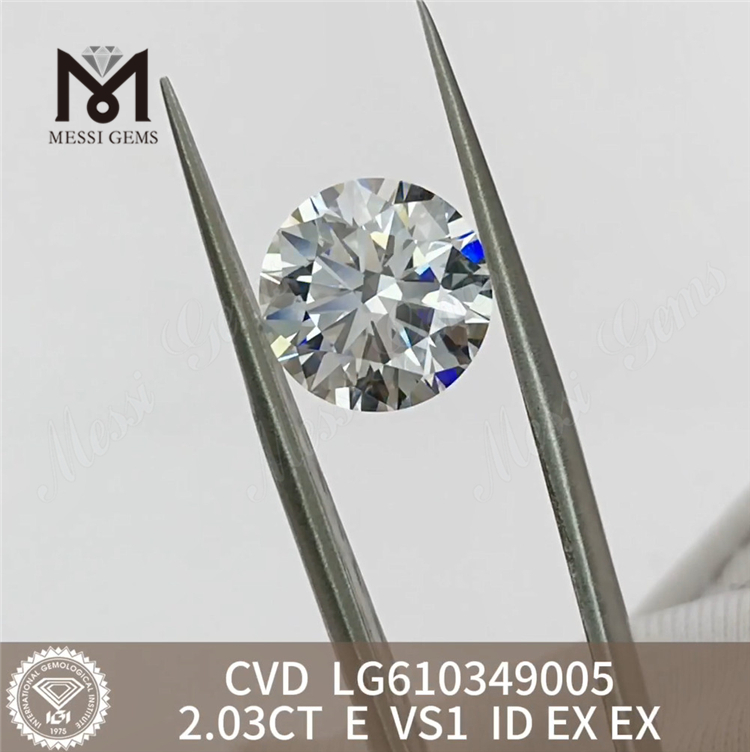 2.03CT E VS1 ID CVD High-Quality lab grown diamonds for sale丨Messigems LG610349005 