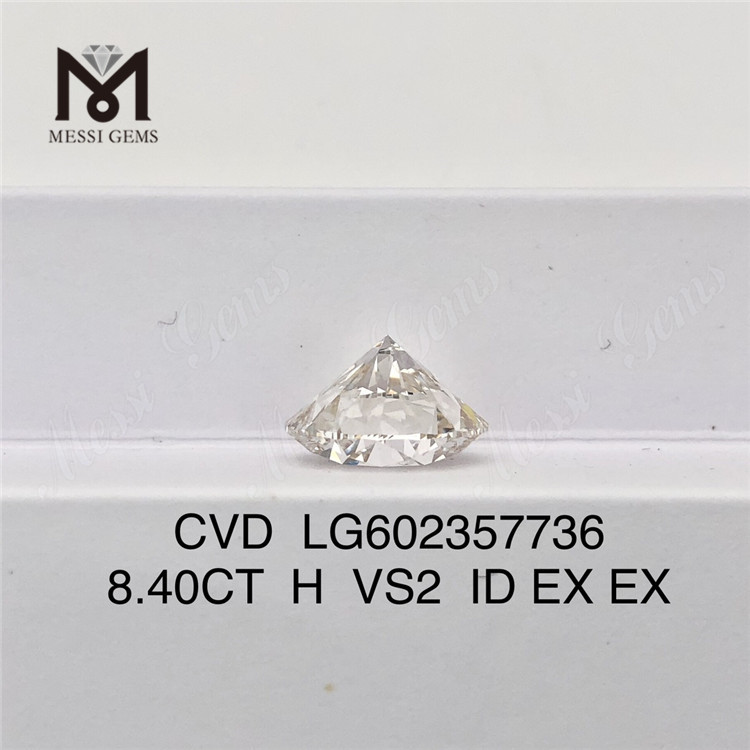 8.40CT H VS2 ID EX EX Cvd Synthetic Diamond LG602357736 Save on Sparkle丨Messigems