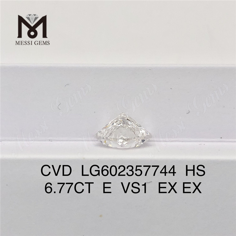 6.77CT E VS1 EX EX 6ct cvd loose diamond heart shape LG602357744丨Messigems