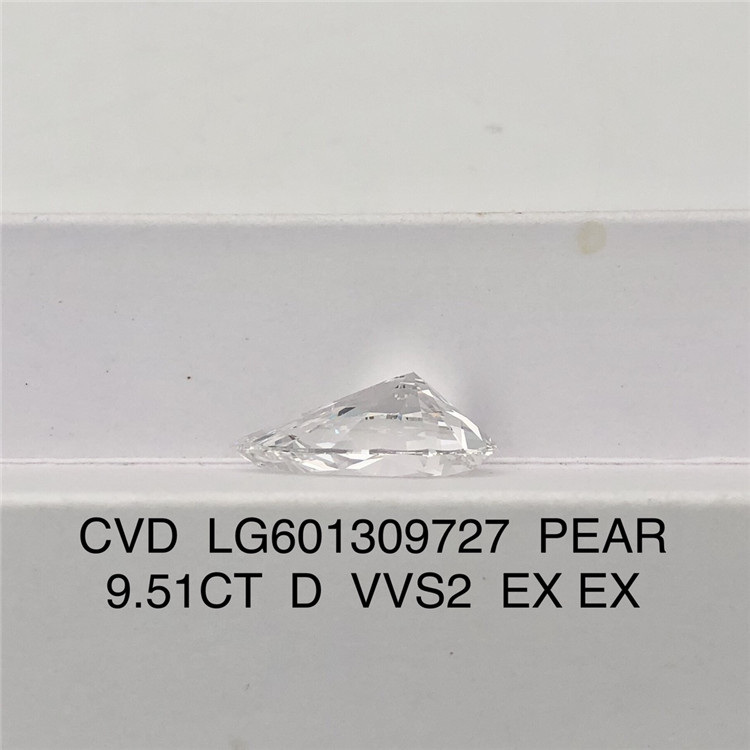 9.51CT D VVS2 PEAR CVD cvd loose grown diamond LG601309727 