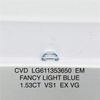 1.53CT EM Fancy Light Blue Vs1 Cvd. 