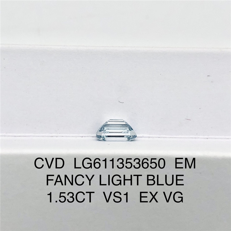 1.53CT EM Fancy Light Blue Vs1 Cvd. 