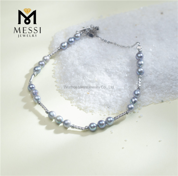 4-5mm S925 Akoya pearl bracelets for women