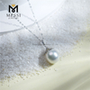 10-12mm Elegant S925 Silver Seawater White pearl necklace