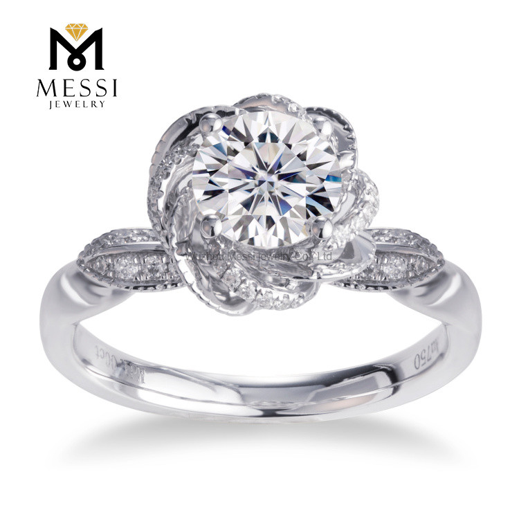 14K White Gold Ring Fashion Designer Diamond Rings Gift Jewerly