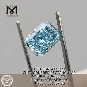4.75CT BLUE RECTANGULAR VS1 Laboratory-grown Diamond CVD LG614321273 