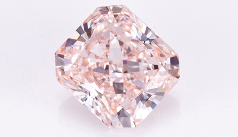 Pink lab grown diamond