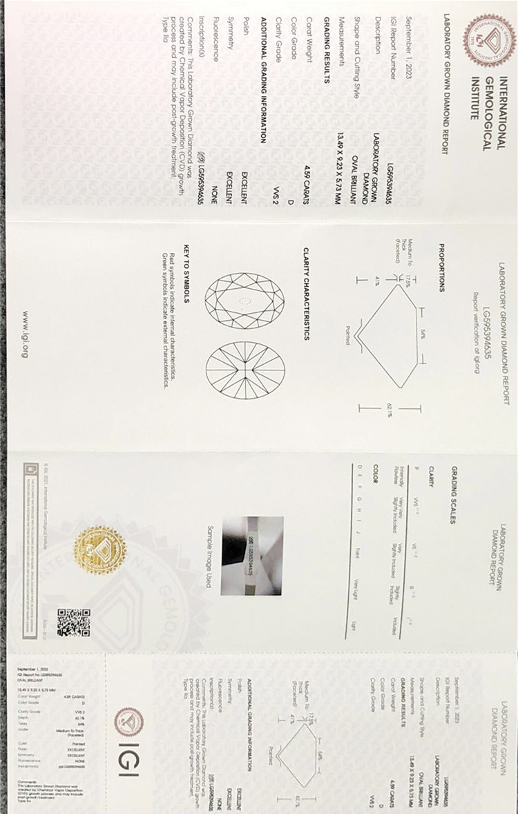 4.5ct cvd diamond certificate