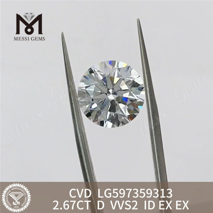 2.67ct igi graded diamonds D VVS2 CVD diamond Ethically Sourced丨Messigems LG597359313