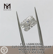 1.79CT F VS RECTANGULAR IGI Graded Diamonds CVD LG606326341 Flawless Perfection丨Messigems 