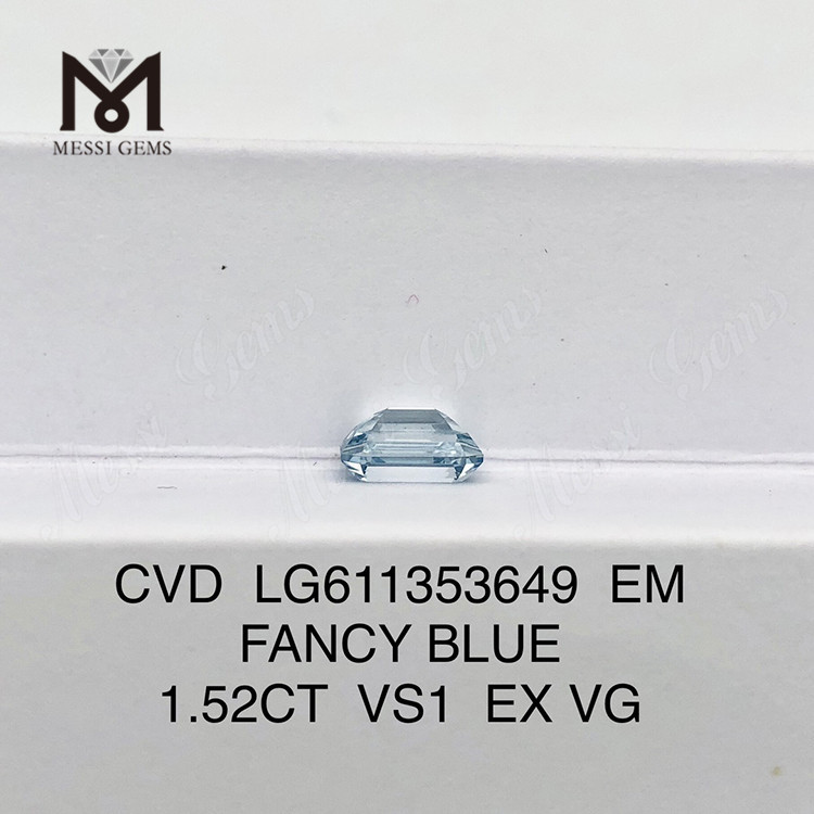 1.52CT VS1 EM FANCY BLUE CVD grown brilliance diamonds Standard for Excellence LG611353649 