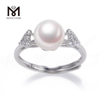 8-8.5mm akoya Beautiful Pearl Silver Rings for Sale