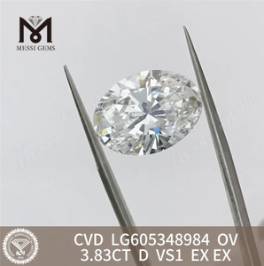 3.83CT D VS1 OVAL CVD IGI certified diamonds Bulk Brilliance丨Messigems LG605348984