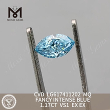 1.17CT VS1 MQ FANCY INTENSE BLUE wholesale lab created diamonds丨Messigems CVD LG617411202