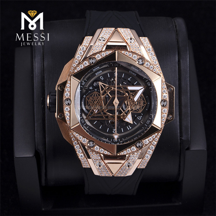 mens moissanite watch