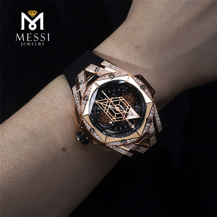 moissanite watch mens