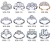 3CT E VVS1 White Gold 3 Stone Diamond Ring Custom