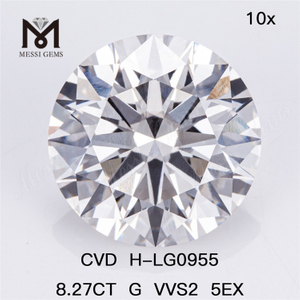 8.27CT G VVS2 ID EX EX CVD Diamonds Empower Your Jewelry Business LG602336106丨Messigems