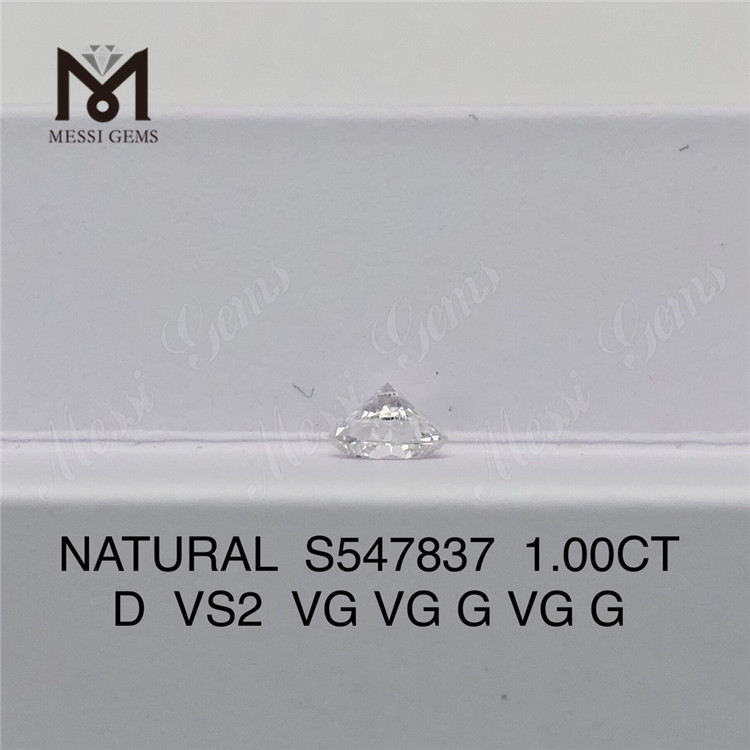 1.00CT D VS2 VG VG G VG G INMINUENTO 1 CARATO Diamantes naturales Investigue el lujo S547837 丨 Messigems