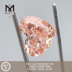 13.03CT HS FANCY VIVID PINK VVS2 diamond labs EX EX CVD LG715592553