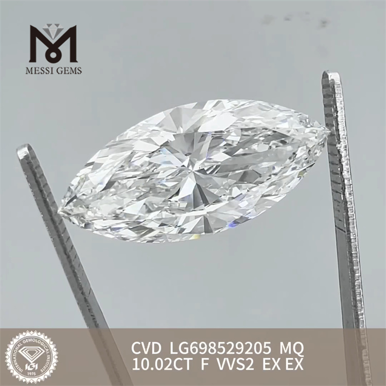10.02CT F VVS2 MQ grown diamond EX EX CVD LG698529205 