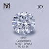0.7 carat HPHT D VVS2 VERY GOOD Round lab made diamonds