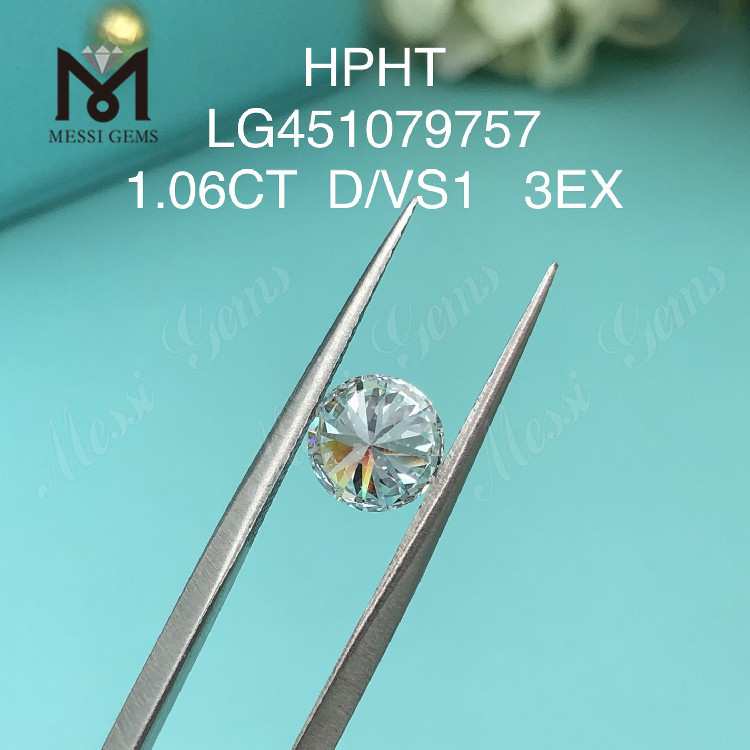 1.06 ct HPHT D VS1 RD EX Cut Grade lab diamonds