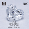 1.56carat D VS2 HPHT HEART BRILLIANT hpht diamond price
