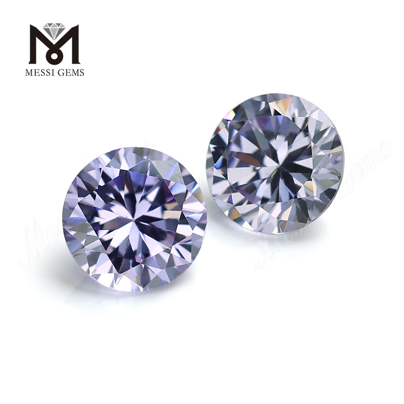  bulk sale lavender round cubic zirconia wholesale cz price