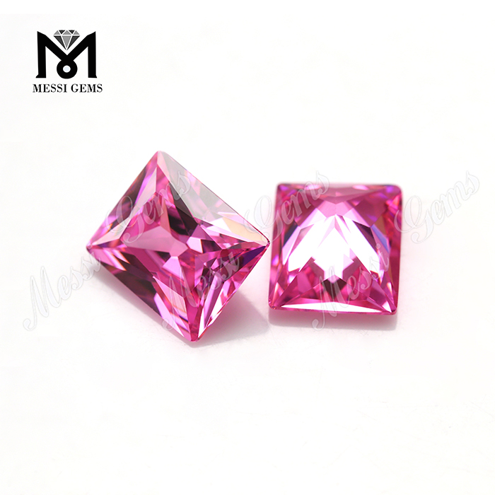 Factory Price Big Size 10*12mm Pink Cubic Zirconia Loose Stone 