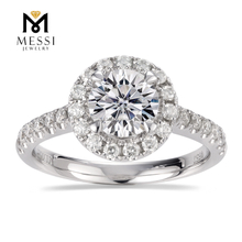 1.2 carat 18k wedding rings moissanite ring for women 